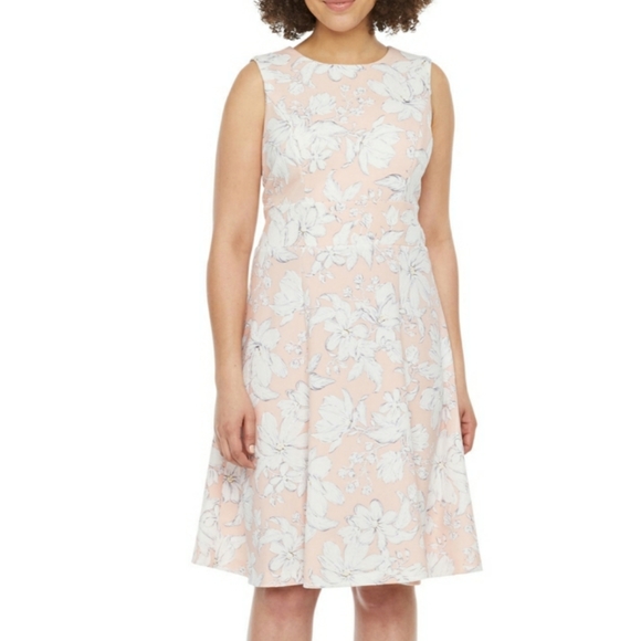 NWT R&K Floral Puff Fit & Flare Dress - Picture 4 of 6